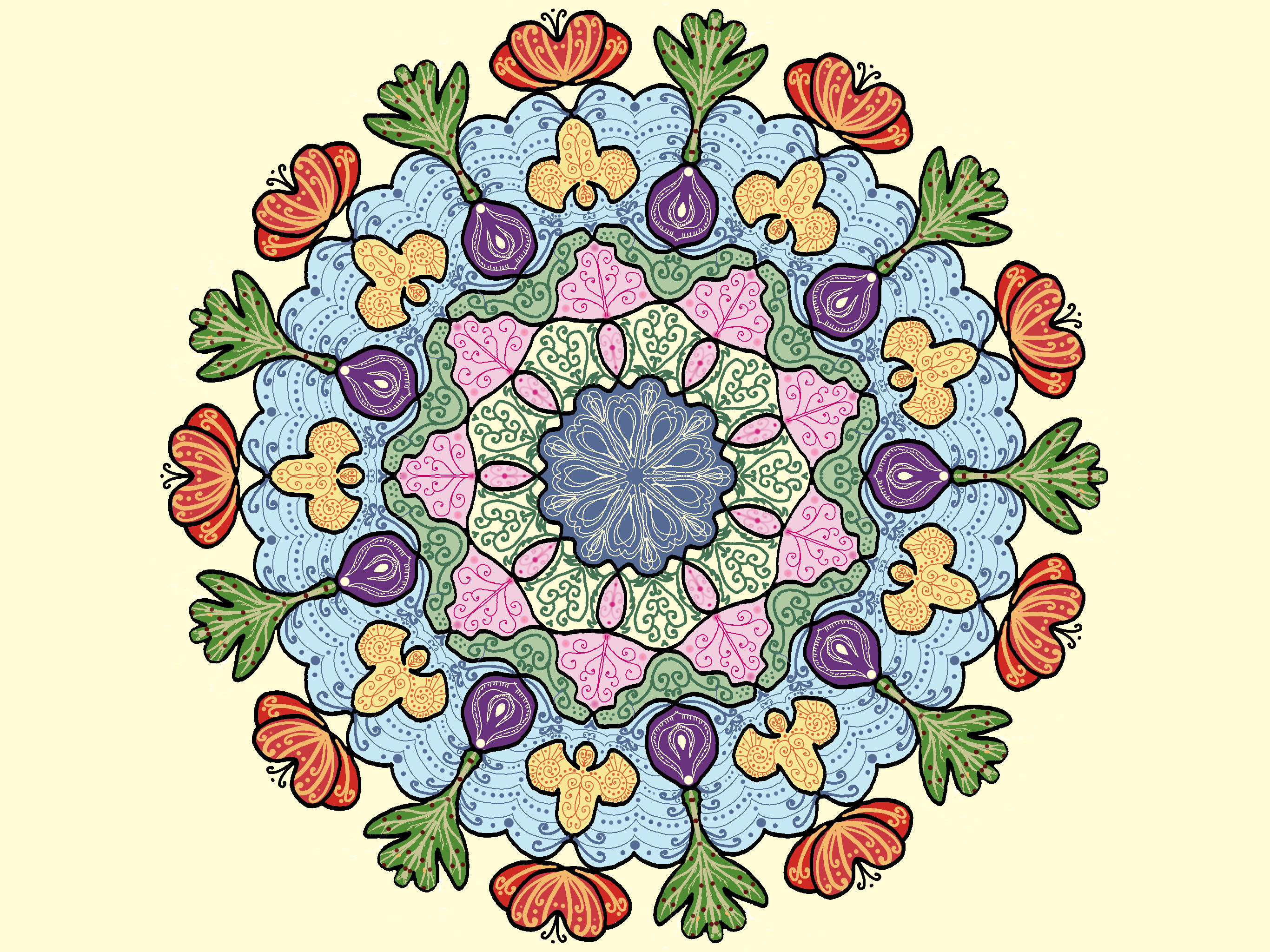Mandala Blumenbeet